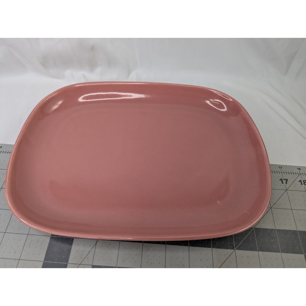 Bauer Los Angeles Ceramic Pink Platter Tray 12 Inch READ
